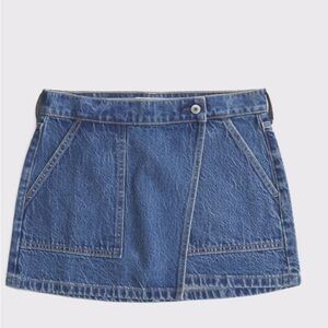 Abercrombie and Fitch - Mid rise denim wrap mini skirt